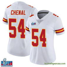 Womens Kansas City Chiefs Leo Chenal White Game Vapor Untouchable Super Bowl Lvii Patch Kcc216 Jersey C2470